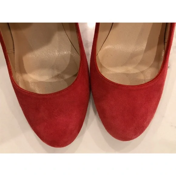 CHRISTIAN LOUBOUTIN Pink Suede “Simple Pumps” SZ 37.5 - Picture 16 of 16